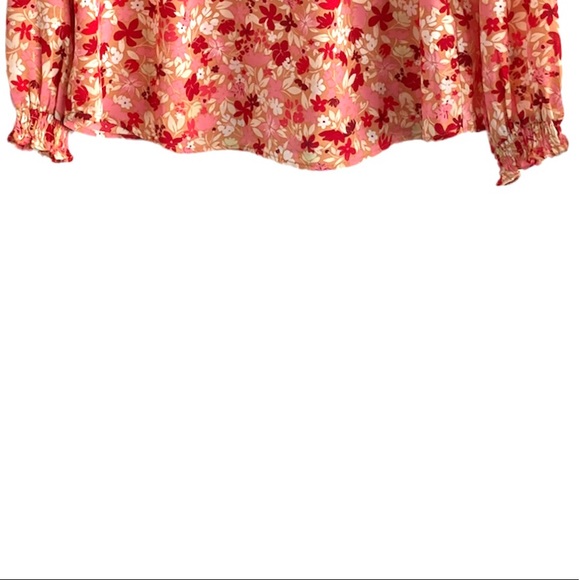 🌺MED•NWT•NANETTE LEPORE•FADE OUT PINK GORGEOUS LONG SLEEVE FLORAL BOHO BLOUSE🌺 - Picture 6 of 12